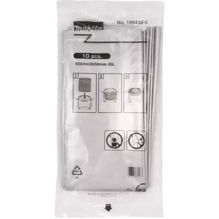 Мешок полиэтиленовый 45л. для DVC860L/DVC864L 10шт. , Makita 195432-5 купить в Перми