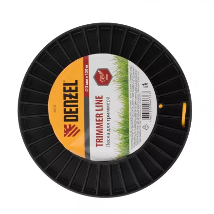 Леска для триммера звезда   3,0 мм 120 м на Din катушке Россия Denzel 96132 купить в Перми