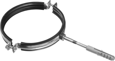 ЗУБР &quot;МАСТЕР&quot;. Хомут трубный с гайкой, оцинкованный, в комплекте с сантехнической шпилькой и дюбелем, 5&quot;, 1шт 37866-138-144 купить в Перми