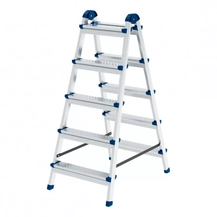 Стремянка двухсторонняя 5 ступеней сталь профиль стальные ступени Сибртех 97985 купить в Перми