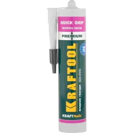 Клей монтажный KRAFTOOL KraftNails Premium KN-990, экспресс хватка, 310мл 41347 купить в Перми