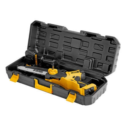 Цепная мини-пила аккумуляторная бесщет., СCS-200BL, шина 200 мм, Li-Ion, 20 В, // Denzel 58653 купить в Перми