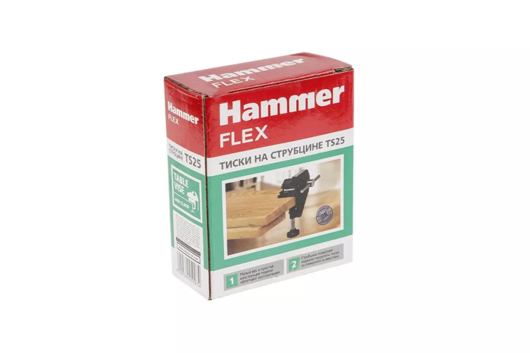 Тиски слесарные HAMMER TS40 на струбцине купить в Перми
