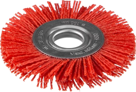 ЗУБР &quot;ПРОФЕССИОНАЛ&quot;. Щетка дисковая для УШМ, нейлоновая проволока с абразивным покрытием, 100х22мм 35160-100_z01 купить в Перми