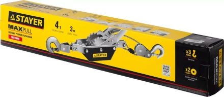 Лебедка STAYER &quot;MAXPull&quot; рычажная, тросовая, 4т/3м 4310-4 купить в Перми