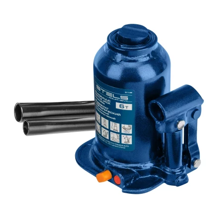 Домкрат гидравлический бутылочный телескопический Stels 51149, 6 т, подъем 180-410 мм 51149 купить в Перми