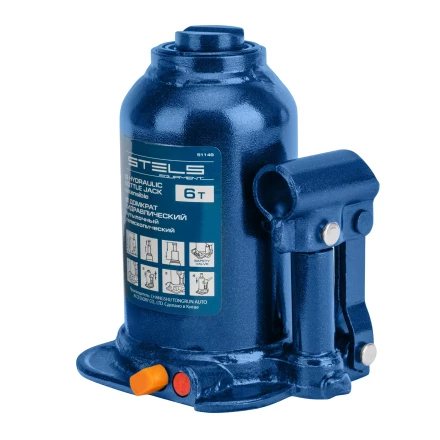 Домкрат гидравлический бутылочный телескопический Stels 51149, 6 т, подъем 180-410 мм 51149 купить в Перми