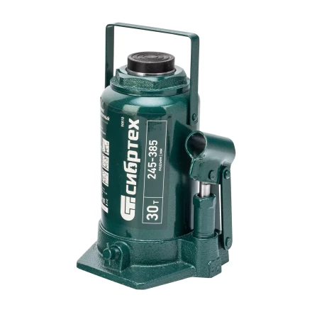 Домкрат гидравлический бутылочный Сибртех 50810, 30 т, 245-385 мм купить в Перми