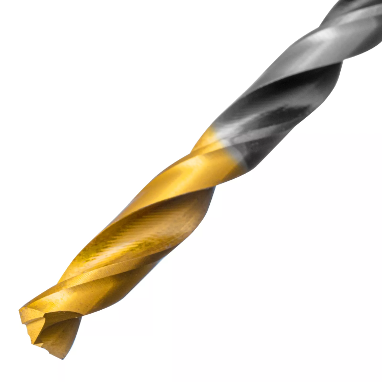 Сверло спиральное по металлу Denzel 5,5 x 93мм, Р6М5, Golden Tip, многогранная заточка, 718277 купить в Перми