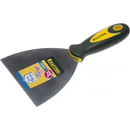 Шпательная лопатка KRAFTOOL с 2-компонент ручк, профилиров нержав полотно, 125мм 10035-125 купить в Перми