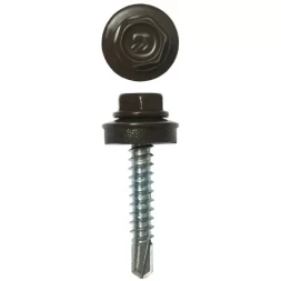 Саморезы ЗУБР окраш., RAL 8028 земел.-коричн., для крепл. кров. матер. к дерев. обреш., 4.8х29мм, 2500шт 4-300310-48-029-8028