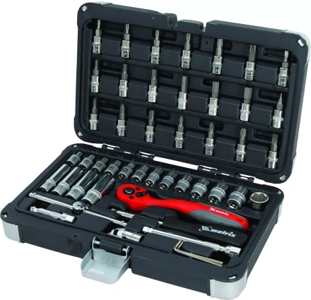 Набор инструмента, 1/4&quot;, Cr-V, S2, усиленный кейс, 47 предм  MATRIX PROFESSIONAL 13550 купить в Перми