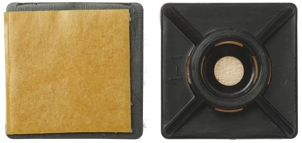 Площадка под хомут-стяжку ПХС самоклеющаяся нейлоновая черная серия МАСТЕР купить в Перми