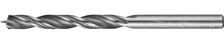 Сверло по дереву, двухленточное, спиральное, KRAFTOOL 29400-093-06, d=6x93мм 29400-093-06 купить в Перми