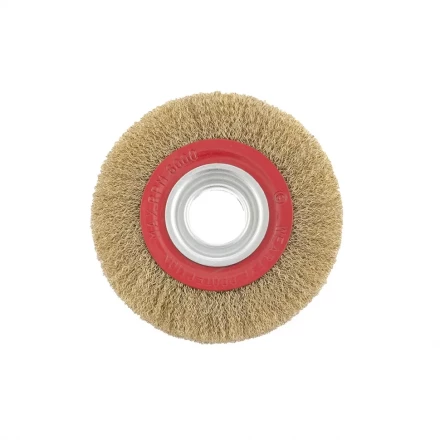 Щетка для точила 175 мм посадка 32 мм плоская латунированная витая проволока MTX 74661 купить в Перми