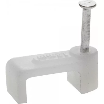 ЗУБР &quot;МАСТЕР&quot;. Скоба-держатель для плоского кабеля, с оцинкованным гвоздем, 8 мм, 50 шт 45112-08 купить в Перми