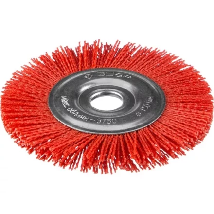 ЗУБР &quot;ПРОФЕССИОНАЛ&quot;. Щетка дисковая для УШМ, нейлоновая проволока с абразивным покрытием, 150х22мм 35160-150_z01 купить в Перми