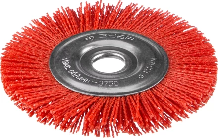 ЗУБР &quot;ПРОФЕССИОНАЛ&quot;. Щетка дисковая для УШМ, нейлоновая проволока с абразивным покрытием, 150х22мм 35160-150_z01 купить в Перми