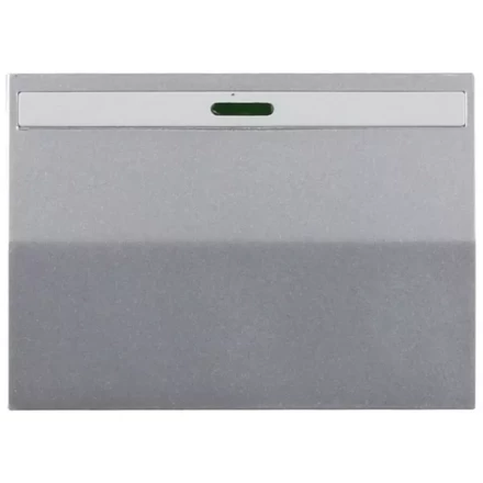 Выключатель СВЕТОЗАР &quot;ЭФФЕКТ&quot; проходн., с эффектом свечения, одноклав., без вставки и рамки, св.-серый метал., 10A/~250B SV-54438-SM купить в Перми