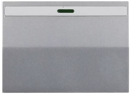 Выключатель СВЕТОЗАР &quot;ЭФФЕКТ&quot; проходн., с эффектом свечения, одноклав., без вставки и рамки, св.-серый метал., 10A/~250B SV-54438-SM купить в Перми