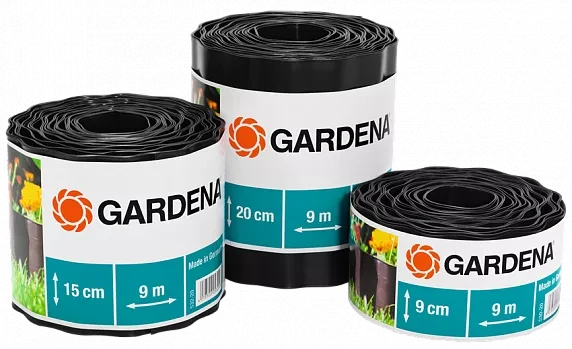Бордюр черный 20 см , длина 9 м GARDENA купить в Перми