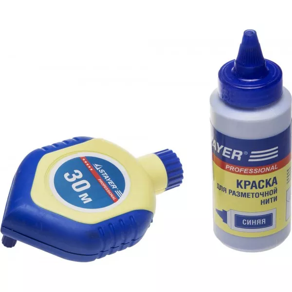 Набор STAYER Нить разметочная с синей краской в 2-хкомпонентном корпусе, 115гx30м 2-06383-H2 купить в Перми