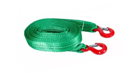 Буксир текстильный ленточный TOR БТЛ 6,0 т 8,0 м (крюк-крюк) 1048810 купить в Перми