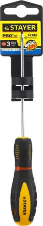 Отвертка STAYER &quot;PROFI&quot; &quot;PROTech&quot;, двухкомп рукоятка, намагниченная, Cr-Mo, SL3,0x100мм 25131-03-10_z02 купить в Перми