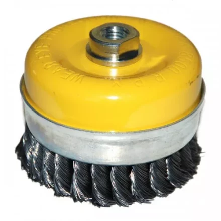 Щетка для УШМ М14/100 мм чашечная сталь витая Энкор 51547 купить в Перми