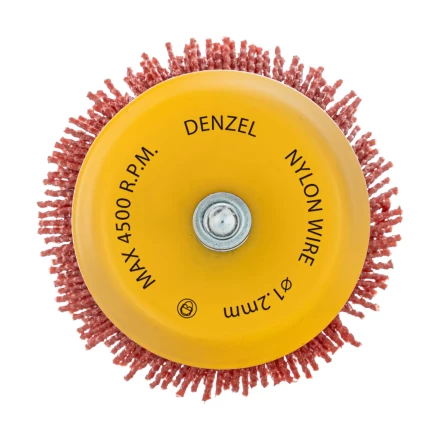 Щетка для дрели, 75 мм, Чашка, со шпилькой, нейлоновая щетина Denzel 74436 купить в Перми