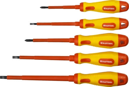 Набор отверток &quot;Х-Drive ELECTRO&quot;, Cr-Mo-V сталь, SL: 2.5, 4, 5.5, 6.5, PH: № 1, № 2, 6 предм, KRAFTOOL 250088-H6 купить в Перми