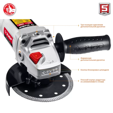 Машина углошлифовальная регулировка оборотов УШМ-125-1200 ЭМ3 серия МАСТЕР купить в Перми