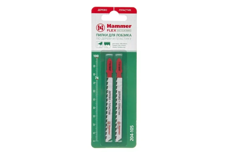 Пилки для лобзика HAMMER JG WD T101BRF (2шт.) купить в Перми