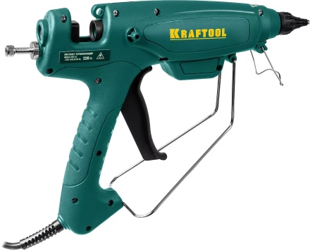 Пистолет клеевой (термоклеящий) &quot;PRO&quot;, KRAFTOOL 06843-220-12, эл, двухкомп корпус, рабоч темп 193град, выход клея 1,2кг/час, d=12мм, 220Вт 06843-220-12 купить в Перми