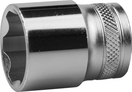 Торцовая головка KRAFTOOL &quot;INDUSTRIE QUALITAT&quot;, Cr-V, FLANK, хромосатинированная, 1/2&quot;, 22 мм 27805-22_z01 купить в Перми