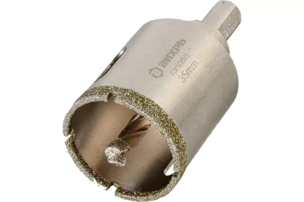 Коронка алмазная Вихрь по керамограниту/керамике, 35 мм 73/10/9/5 купить в Перми