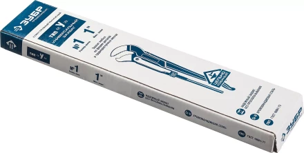 Ключ трубный рычажный ЗУБР &quot;ПРОФЕССИОНАЛ&quot;, тип &quot;S&quot;, изогнутые губки для труднодоступных мест, цельнокованный, Сr-V,  № 1, 1&quot; 27336-1_z01 купить в Перми