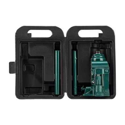 Домкрат гидравлический бутылочный Сибртех 50812, 2 т, 150-280 мм, в пласт. кейсе купить в Перми