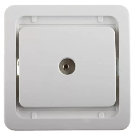 Розетка СВЕТОЗАР &quot;ГАММА&quot; телевизионная одинарная, цвет белый SV-54115-W купить в Перми