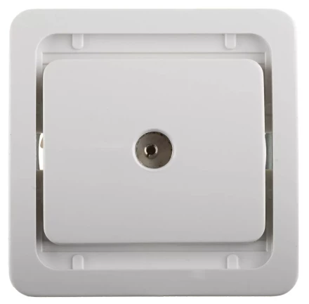 Розетка СВЕТОЗАР &quot;ГАММА&quot; телевизионная одинарная, цвет белый SV-54115-W купить в Перми