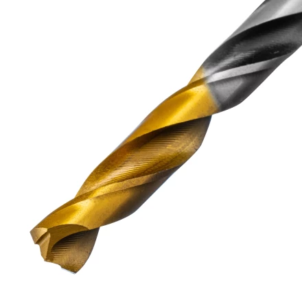 Сверло спиральное по металлу Denzel 6,5 x 93мм, Р6М5, Golden Tip, многогранная заточка, 718279 купить в Перми