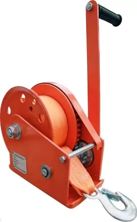 Лебедка ручная с тормозом BHW 1200 лента купить в Перми