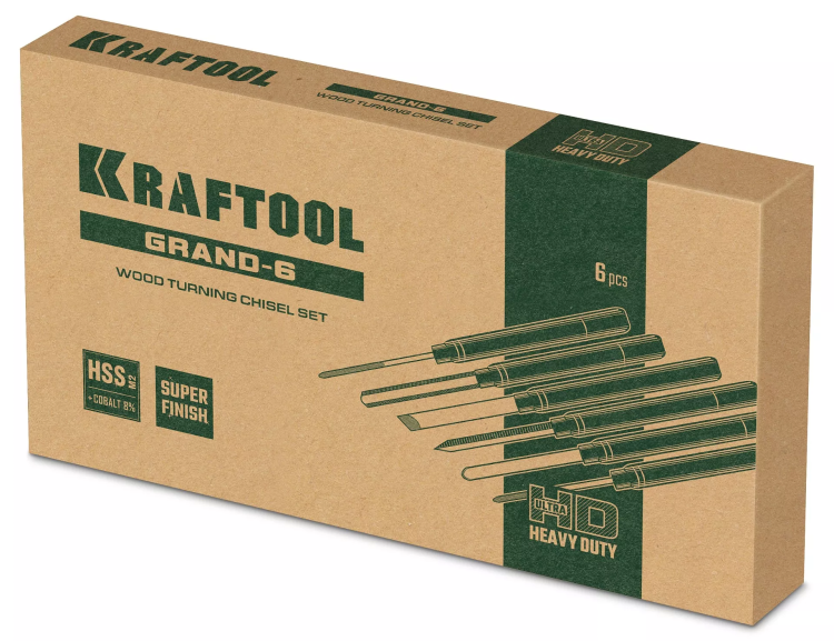 Набор профессиональных токарных резцов по дереву KRAFTOOL 18368 купить в Перми