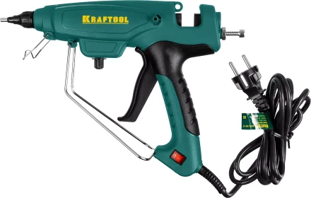 Пистолет клеевой (термоклеящий) &quot;PRO&quot;, KRAFTOOL 06843-300-12, электр, двухкомп корпус, регулятор темп, выход клея 1,5 кг/час, d=12мм, 300Вт 06843-300-12 купить в Перми