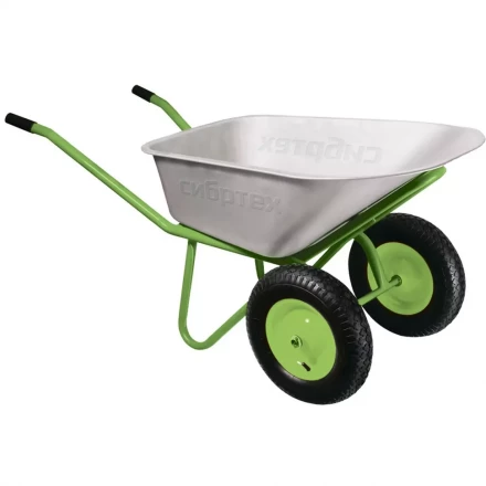 Тачка строительная двухколесная облегченная объем 90 л грузоподъемность 230кг СИБРТЕХ 689643 купить в Перми