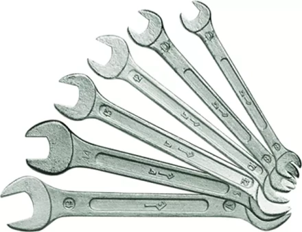 Набор ключей рожковых 8 х 22 мм 7 шт. оцинкованный (КЗСМИ) Россия 15240 купить в Перми